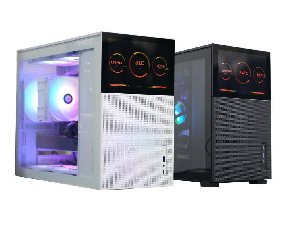 IronClad Solaire small-size gaming PCs in white and black
