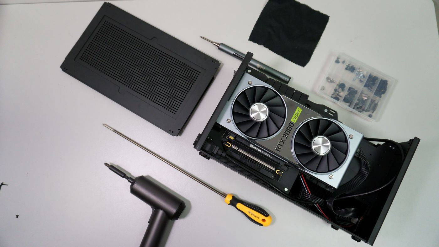 A PC ready to leave the workshop